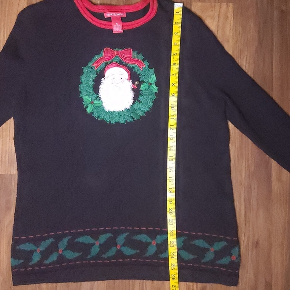 Merry & Bright 3D Fuzzy Bearded Santa Ugly Christmas Holiday Party Sweater XL - Picture 11 of 11